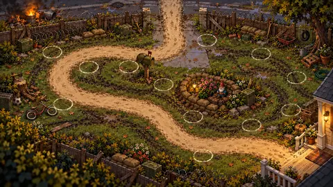 The Driveway: the room's battlefield painting