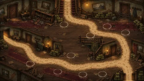 The Hallway: the room's battlefield painting